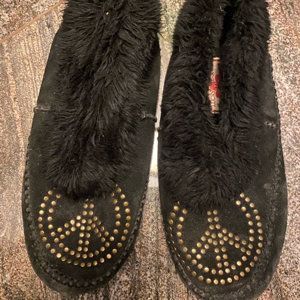 Lucky brand short moccasin slipper shoes booties
